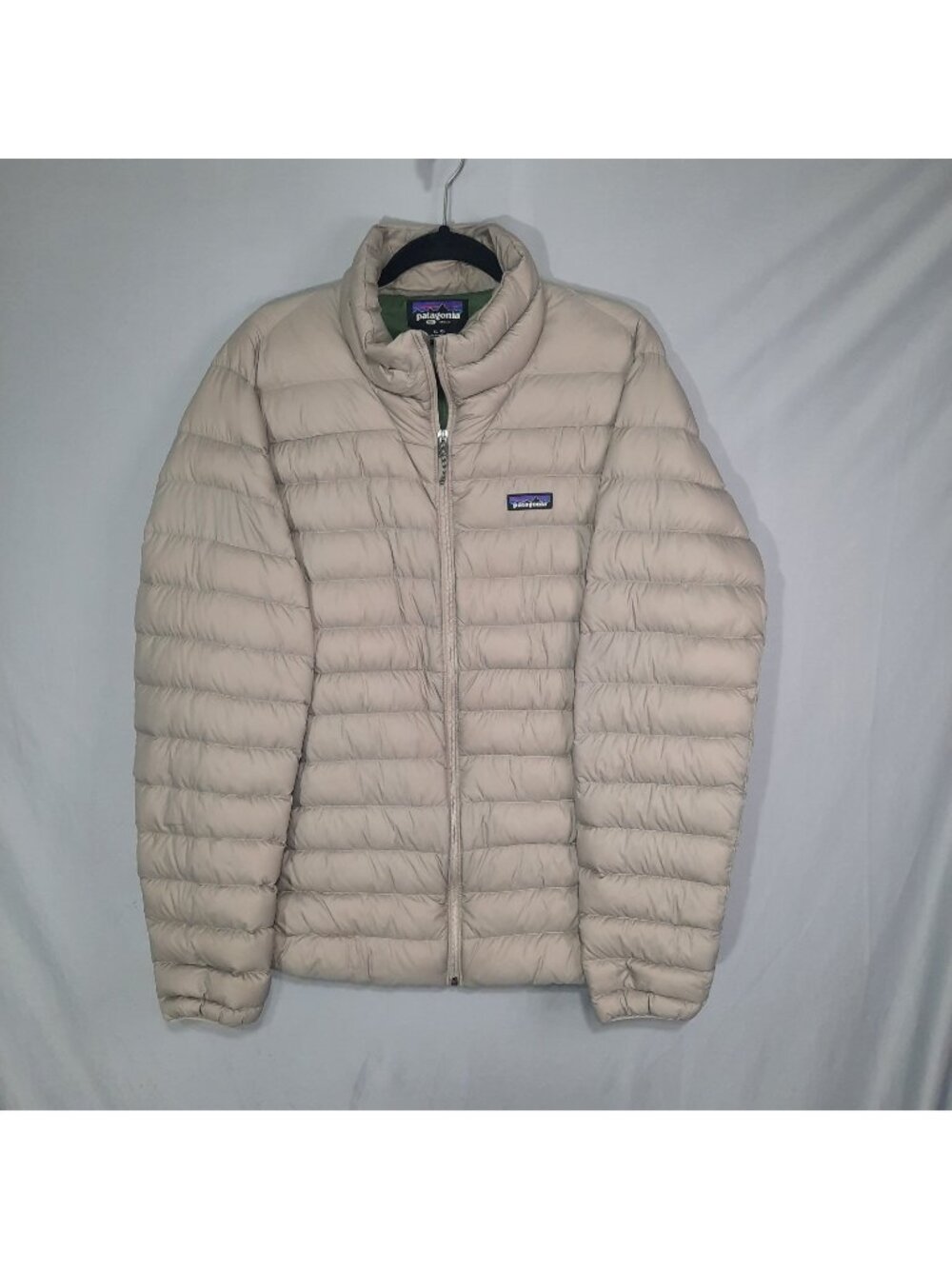 Patagonia Down Sweater Puffer Jacket Mens XL Seabird Grey Long Sleeve Full Zip